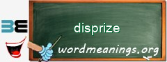 WordMeaning blackboard for disprize